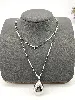 31221980 sautoir /collier bola en acier argenté