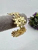 31222864 bracelet manchette motif marguerite en acier doré