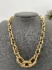 31228750 collier chaîne maille forçat gros maillons en acier doré