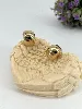 3125109 boucles d'oreilles dôme lisée en acier doré