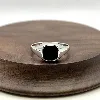 70512416 bague chevalière sertie de pierre onyx carée t66 argent 925 millième (22 ct) 4,63g argent 925 millième (22 ct) 4,63g