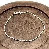 72133318 bracelet chaîne argent maille forçat avec petits carrés l18 cm 925 millième (22 ct) 1,14g argent 925 millième (22 ct) 1,1