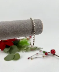 bacelet agatha maille boules 4mm l18 cm argent 925 millième (22 ct) 8,18g