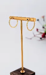 boucles d'oreilles créoles ciselées or 750 millième (18 ct) 0,94g