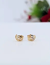 boucles d'oreilles forme feuille ajourée or 750 millième (18 ct) 0,82g