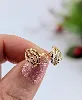 boucles d'oreilles forme feuille ajourée or 750 millième (18 ct) 0,82g