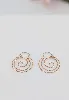 boucles d'oreilles motif spiral en or rose or 750 millième (18 ct) 1,27g