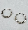 boules d'oreilles créoles avec décoration en filigrane d2,5 cm argent 925 millième (22 ct) 4,12g