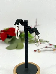 boules d'oreilles créoles lisses d3,1 cm argent autre 3,27g