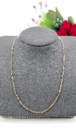 chaîne maille forçat rond limé or 375 millième (9 ct) 2,18g