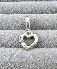 charm /pendentif coeur avec stress t1 x 2 cm argent 925 millième (22 ct) 1,8g