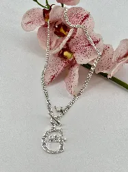 collier guess métal argenté