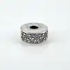 pandora charm argent clip pavé transparent argent 925 millième (22 ct) 2,41 g