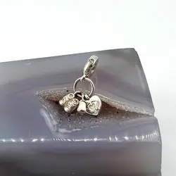 pandora charm pendant biberon et chaussures bébé argent 925 millième (22 ct) 3,72g