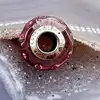 pandora charm verre de murano rose argent 925 millième (22 ct) 2,43 g