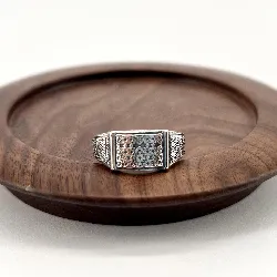 1915300 bague chevalière avec motif t66 argent 925 millième (22 ct) 7,8g