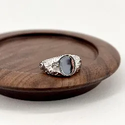 7982100 bague chevalière avec motif t64 argent 925 millième (22 ct) 6,83g