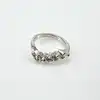 bague demie alliance en argent sertie de 6 oxydes t56 argent autre 4,5 g