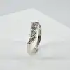 bague demie alliance en argent sertie de 6 oxydes t56 argent autre 4,5 g