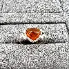 bague en argent avec  ambre coeur  argent 925 millième (22 ct) 1,99g