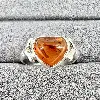 bague en argent avec  ambre coeur  argent 925 millième (22 ct) 1,99g