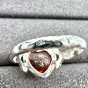 bague en argent avec  ambre coeur  argent 925 millième (22 ct) 1,99g