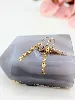 boucles d'oreilles motifs navettes pendants en or or 750 millième (18 ct) 2,26g