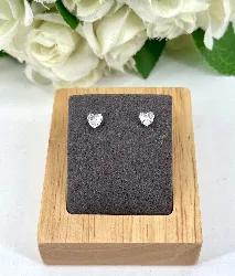 boucles d'oreilles puces oxydes coeur 5 mm argent autre 0,44 g