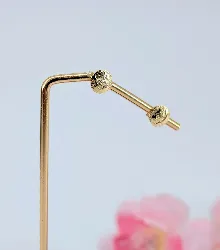 boucles d'oreilles puces rondes en or avec motifs martelés or 750 millième (18 ct) 0,77g