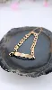 bracelet gourmette or plaque d'identité or 750 millième (18 ct) 14,71g