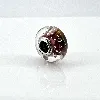 charm pandora verre de murano rose à gouttes blanches argent 925 millième (22 ct) 3,20g