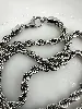 collier acier inoxydable maille corde torsade l54cm