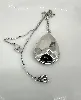 collier swarovski avec pendentif en cristal noir facetté chaîne argenté