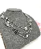 collier swarovski triple rangs en cristaux noirs et blancs