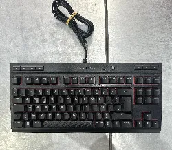 corsair k63 compact gaming tastatur, mx - red, rote led - schwarz