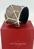 manchette/ bracelet les georgettes en cuir reversible paillettes