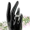 pandora bague argent sertie d'oxydes pavés sur trois rangs argent 925 millième (22 ct) 4,86g