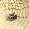 pandora charm argent papilon orné de cristaux roses et blanches argent 925 millième (22 ct) 2,27g