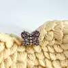pandora charm argent papilon orné de cristaux roses et blanches argent 925 millième (22 ct) 2,27g