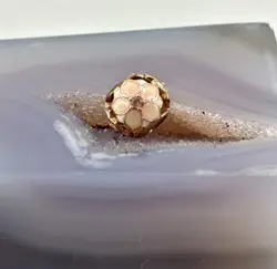 pandora charm en forme de fleur de magnolia rose avec cristal rose poudré