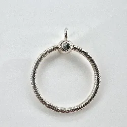 pendentif pandora grand o ouvrant argent 925 millième (22 ct) 7,42g