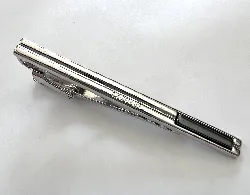 pince à cravate lanvin en métal argenté