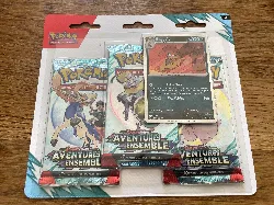 tripack 3 boosters pokémon - ev09 ecarlate et violet - aventures ensemble
