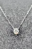 collier pendentif solitaire en or blanc orné d'un diamant taille brillant d'environ 0,50ct  or 750 millième (18 ct) 2,1g