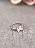 110847 bague fleur en quartz rose et oxyde rose argent 925 millième (22 ct) 2g