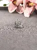 11307 bague camélia pavée d'oxydes argent 925 millième (22 ct) 4,4g