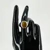 bague chevalière en argent et oeil de tigre t62 argent 925 millième (22 ct) 6,25