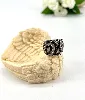 bague en argent avec oxydes noir et blanc argent 925 millième (22 ct) 12,47g