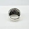 bague en argent bandeau ornée de strass t57 argent 925 millième (22 ct) 11,01g