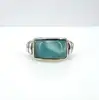 bague en argent larimar t56 argent 925 millième (22 ct) 7,41g
